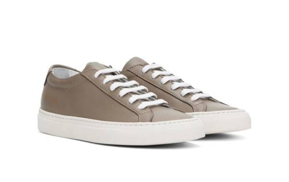Woman by Common Projects Achilles Leather Sneakers Ash Grey EU 39 NEW Minimalist